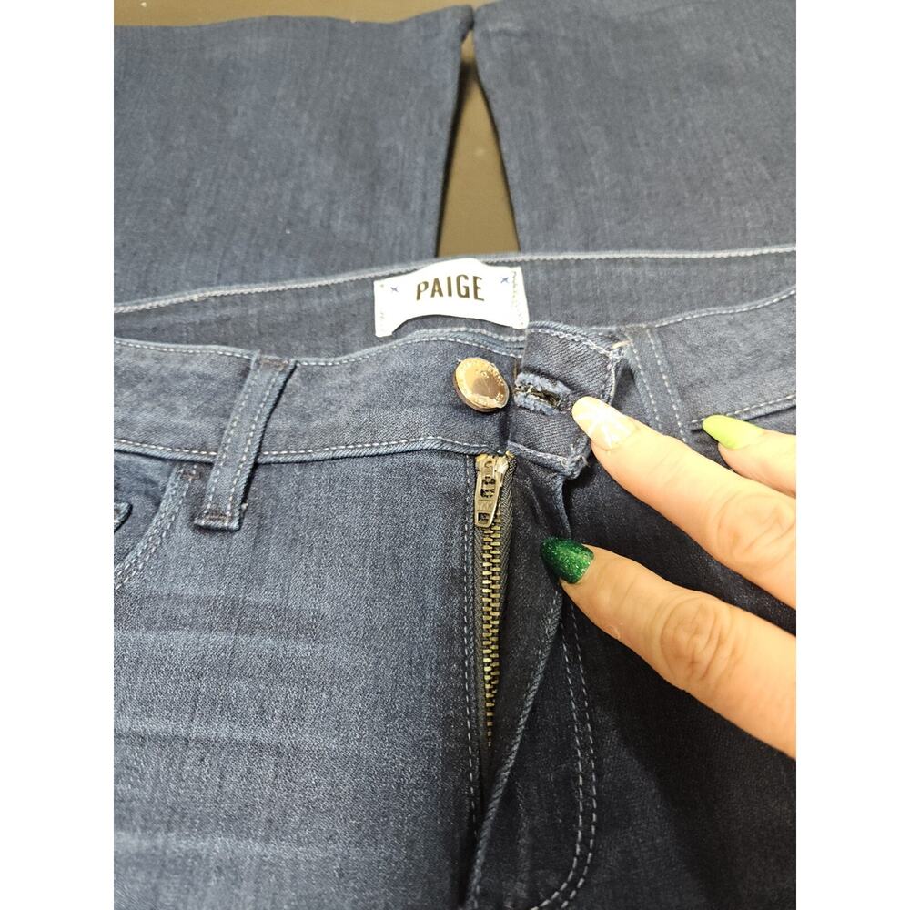 PAIGE Dark Wash HONOLULU High Rise Boot Cut BLACK LABEL Blue Jeans 28x30 *EUC - Picture 11 of 16